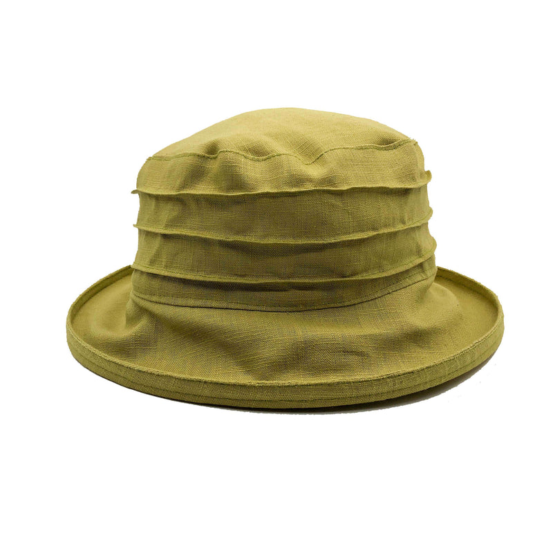 ladies sun hat in olive green